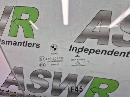 BMW 2 SERIES F45 Active Tourer Door Glass Front O/S Drivers Right
