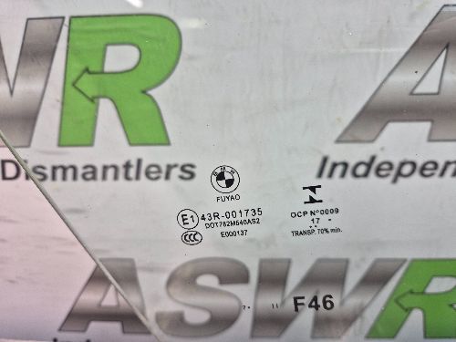 BMW 2 SERIES Door Glass Front O/S Drivers F46 2 SERIES Gran Tourer