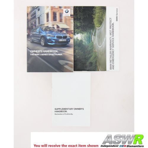 BMW Owners Manual & Wallet F46 2 SERIES Gran Tourer LCI