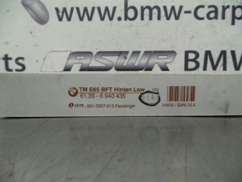 BMW E65 E66 7 SERIES N S R Passenger Side Rear Door Control Module