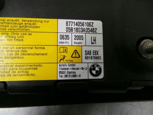 BMW Seat Safety Bag E87 1 SERIES Passenger Side Front N/S/F