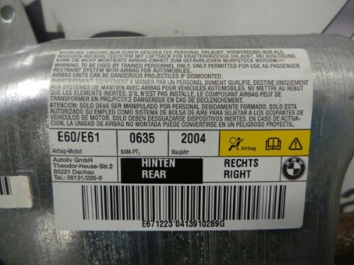 BMW 5 SERIES Safety Bag E60 E61 Drivers Side Rear Door O/S/R