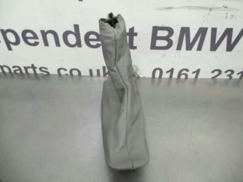 BMW E90 E91 E92 3 SERIES Grey Leather Hand Brake gaiter