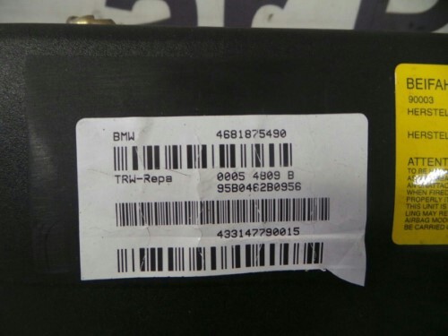 BMW E31 8 SERIES Passenger Side Safety Bag