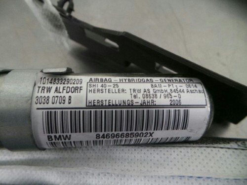 BMW E91 3 SERIES Touring N/S Passenger Side Roof Curtain Safety Bag