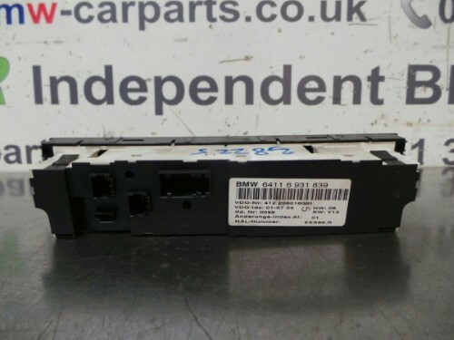 BMW 3 SERIES Air Conditioning Control Panel E46