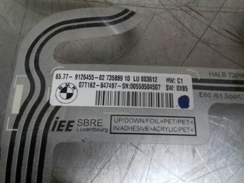 BMW Occupancy Mat Sensor Drivers Seat E60 E61 5 SERIES