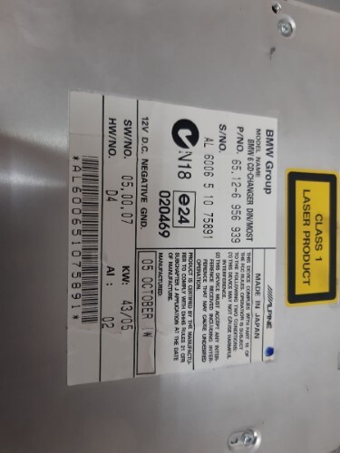 BMW 6 Disc CD Multi Changer E60 E61 E63 E64 5 6 SERIES