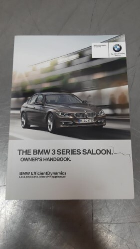 BMW F30 3 SERIES Owners Handbook & Wallet