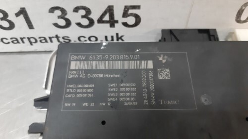 BMW FRM3 Footwell Module F07 F10 F12 F13 F01 F02