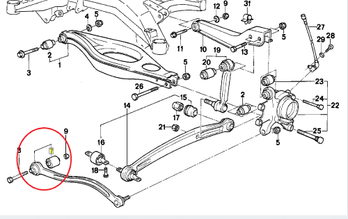 BMW 8 Series Suspension Arm Front Lower Wishbone Bush N/S/F