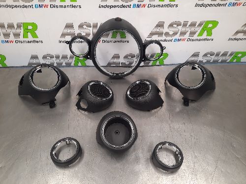 MINI R55 R56 R57 R58 R59 Circular Chrome Trim Dashboard Set