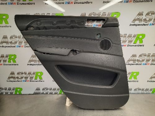 BMW E71 X6 Rear Door Card Leather Scwartz Passenger Side N/S/R
