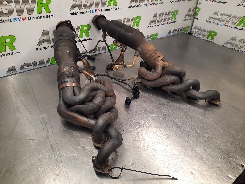 BMW Exhaust Manifolds Catalytic Converters Pair S85 Petrol E60 E61 M5