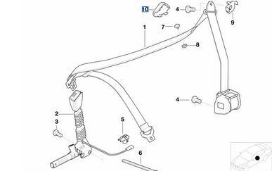 BMW Seat Belt Finisher Cover Cap E36 3 SERIES Z3