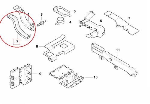 BMW E60 Cable duct, lower section, rear window