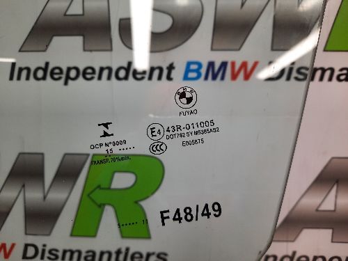 BMW F48 X1 Window Glass Door Front N/S Passenger Left