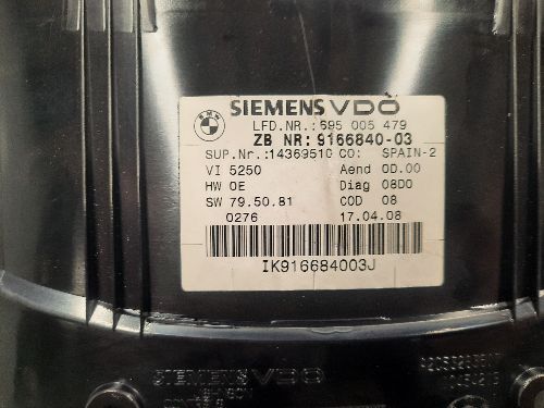 BMW 3 SERIES Speedo Clocks E90 E91 E92 E93 Petrol Manual