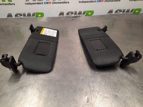 BMW F20 F21 1 SERIES Sun Visors Pair M Sport Schwarz / Black