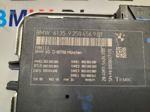 BMW FRM3 Footwell Control Module F12 6 SERIES Convertible