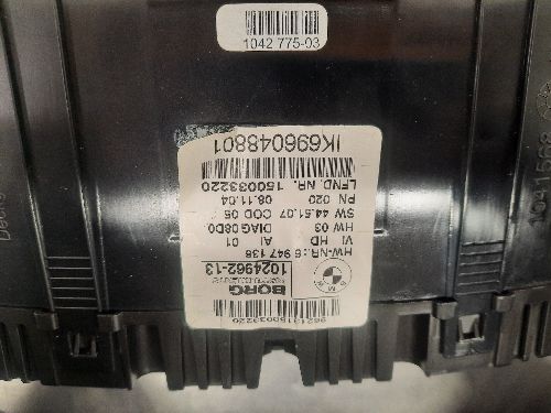 BMW Instrument Cluster Speedometer Clocks E81 E87 1 SERIES Petrol