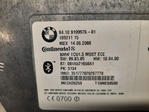 BMW Bluetooth Control Module E90 E60 E63 E64 3 5 6 SERIES