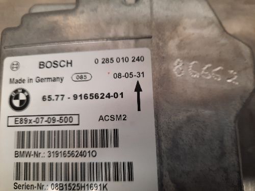 BMW Airbag Control Module ECU E88 E93 1 3 SERIES Convertible