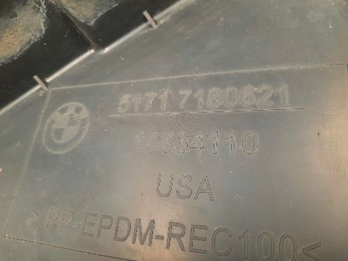 BMW Front Wheel Arch Liner Rear Section N/S Passenger Left E71 X6
