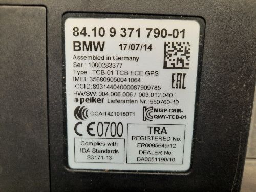 BMW Bluetooth Telematic Control Module F20 F30 1 3 SERIES
