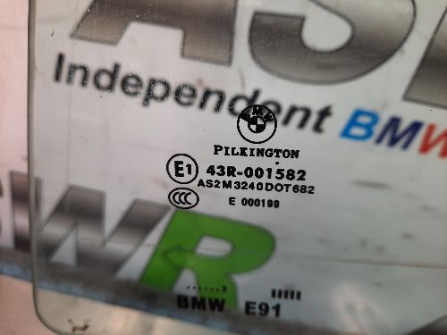 BMW E91 3 SERIES Touring Door Window Glass Rear Left Side