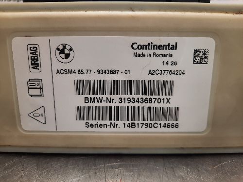 BMW Air Bag Control Module F10 F12 F01 5 6 7 SERIES F25 X3 F15 X5