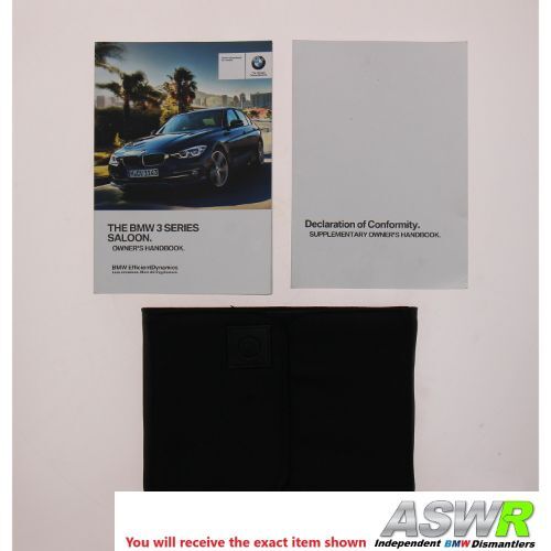 BMW Owners Handbook & Wallet F30 3 SERIES Saloon