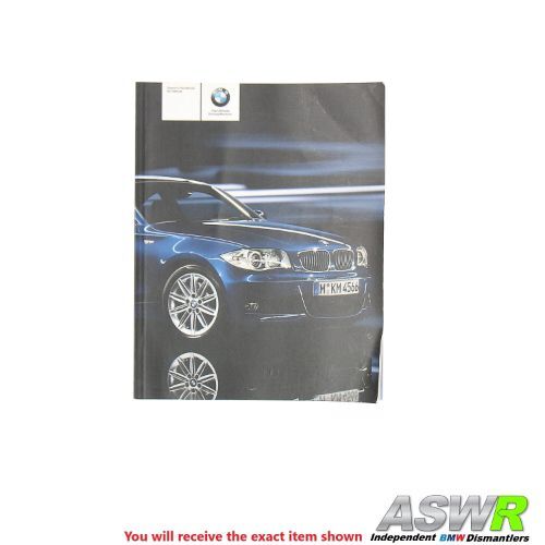 BMW E82 E88 1 SERIES Owners Handbook Pack With Wallet