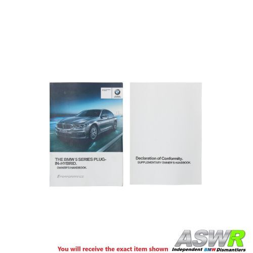 BMW Owners Handbook & Wallet G30 5 SERIES Saloon Plug In Hybrid