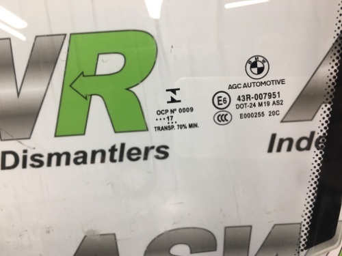 BMW Front Door Glass Window N/S Passenger Left I01 I3