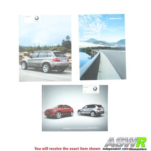 BMW E70 X5 Pre LCI Owners Handbook & Wallet