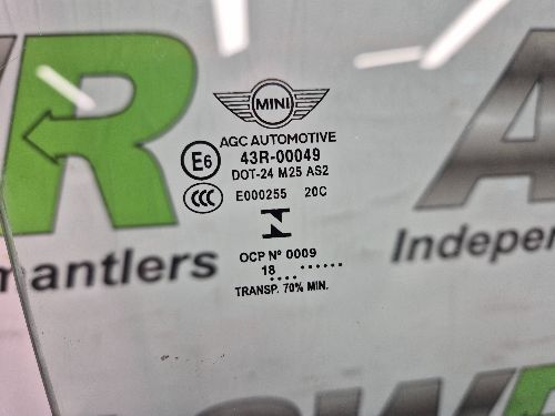 MINI Front Window Door Glass O/S Drivers Right F57 Cabrio