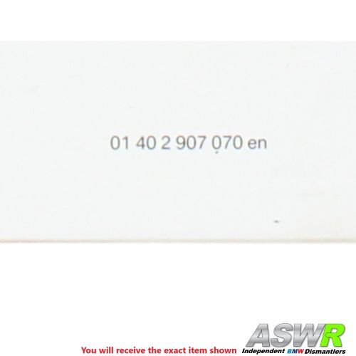 BMW F31 3 SERIES Owners Manual Handbook