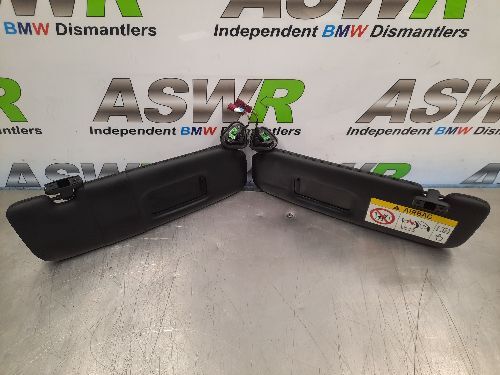 BMW F12 6 SERIES Convertible Sun Visors Pair Black