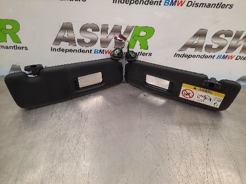 BMW F12 6 SERIES Convertible Sun Visors Pair Black