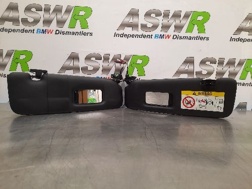 BMW F12 6 SERIES Convertible Sun Visors Pair Black