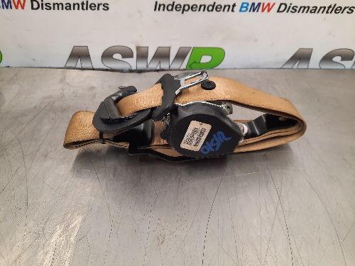 BMW E70 X5 E71 X6 Rear Seat Belt Beige O/S Drivers Side