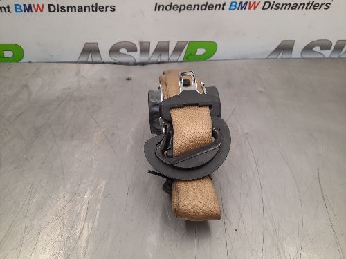 BMW E70 X5 E71 X6 Rear Seat Belt Beige O/S Drivers Side