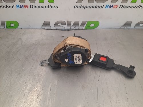 BMW E70 X5 E71 X6 3rd Row Rear Seat Belt Beige O/S Drivers Side