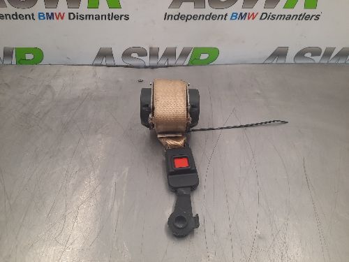 BMW E70 X5 E71 X6 3rd Row Rear Seat Belt Beige O/S Drivers Side