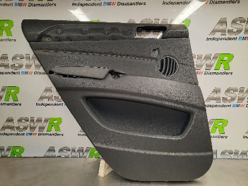 BMW E71 X6 Rear Door Card Leather Scwartz Passenger Side N/S/R