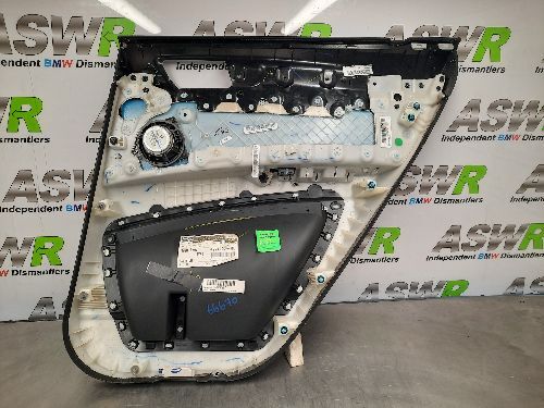 BMW E71 X6 Rear Door Card Leather Scwartz Passenger Side N/S/R