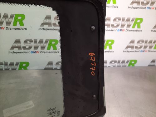 MINI R56 3 DOOR N S Passenger Side Rear Quarter Black Glass