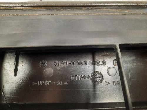 BMW Heater Closing Panel E31 8 SERIES