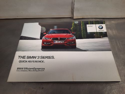BMW F30 3 SERIES Owners Manual Handbook